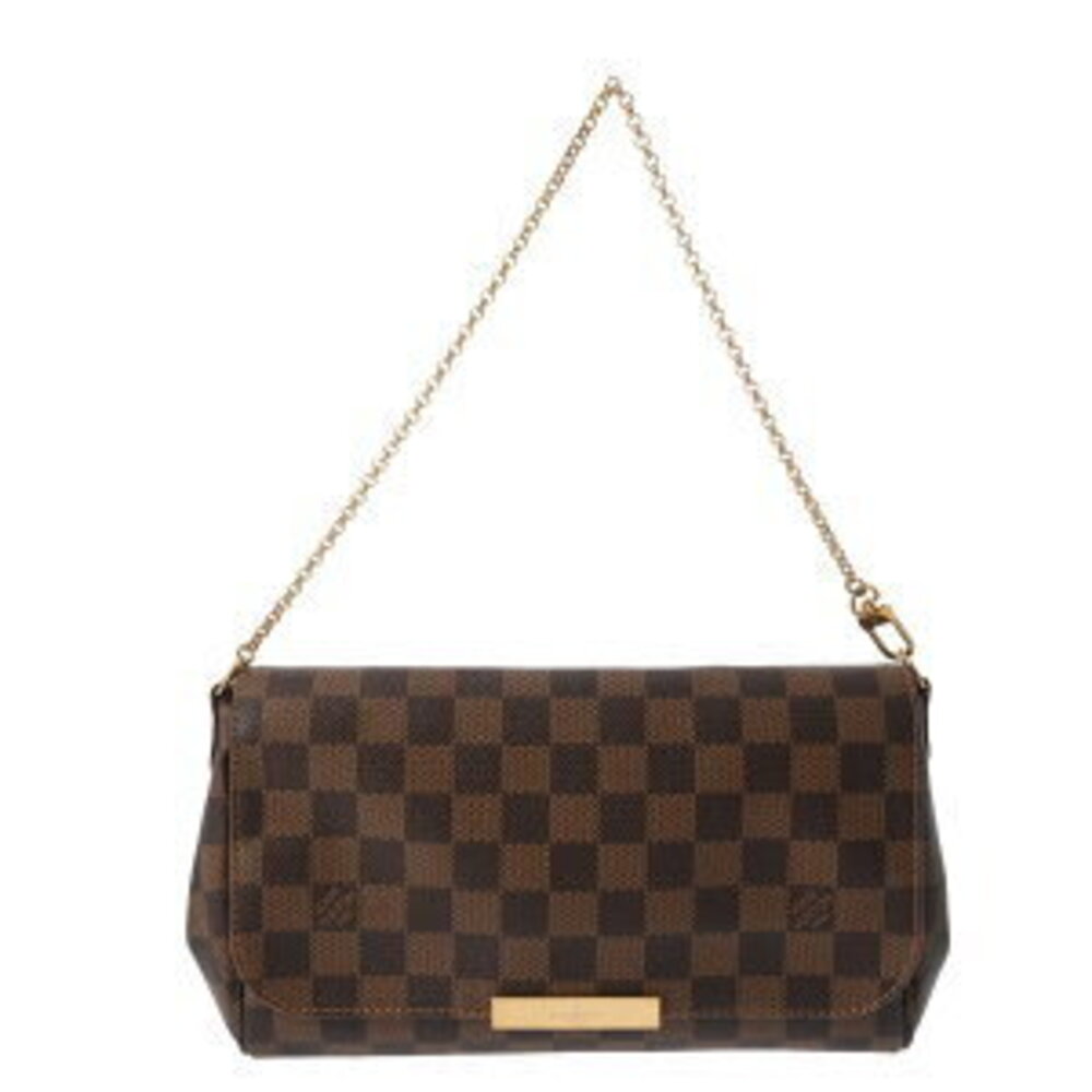 Louis Vuitton Ebene Brown Damier Canvas Leather Shoulder Bag